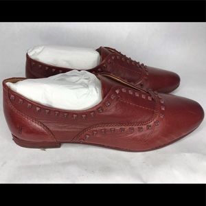 Frye Terri Deco Red Clay Studded Slip On